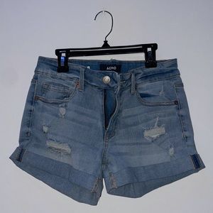 Low rise jean shorts